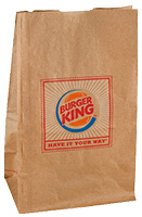 Block bottom SOS Paper Bags for Fast Food
