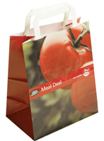 Flat Tape Handle Paper Carrier Bags 
